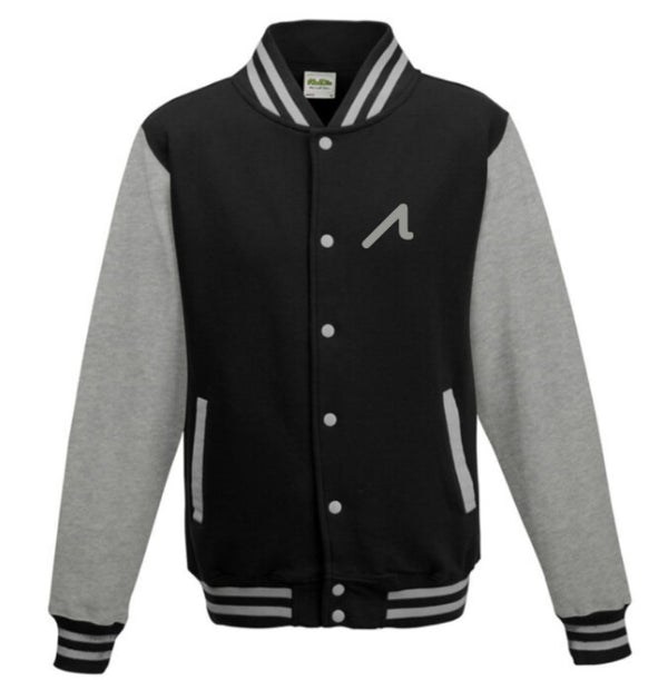 Alpe d’HuZes Unisex Baseballjack zwart/heather grijs met grijze opdruk