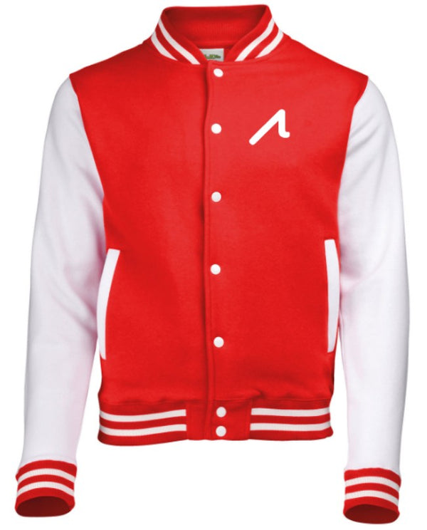 Alpe d’HuZes Unisex Baseballjack rood/wit met witte opdruk