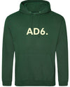 Alpe d’HuZes Unisex hoodie donkergroen met crème opdruk