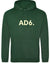 Alpe d’HuZes Unisex hoodie donkergroen met crème opdruk
