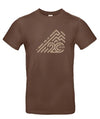 Alpe d’HuZes Unisex T-shirt bruin met taupe opdruk