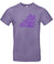 Alpe d’HuZes Unisex T-shirt lila met paarse opdruk