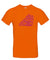 Alpe d’HuZes Unisex T-shirt oranje met donkerroze opdruk