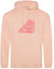 Alpe d’HuZes Unisex hoodie Peach met jubileum opdruk