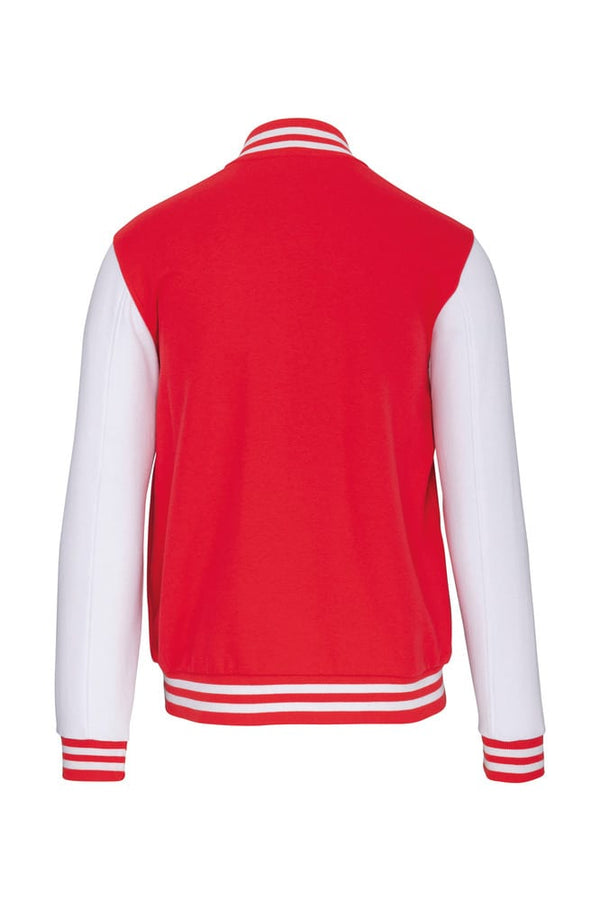 Alpe d’HuZes Kinder Baseballjack rood/wit met witte opdruk