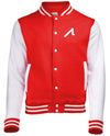 Alpe d’HuZes Unisex Baseballjack rood/wit met witte opdruk