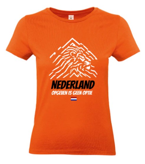 Alpe d'HuZes Dames WK t-shirt Oranje