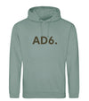 Alpe d’HuZes Unisex hoodie dusty green met groene opdruk