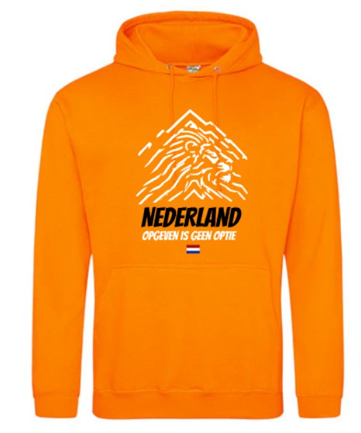 Alpe d'HuZes Unisex WK hoodie Oranje