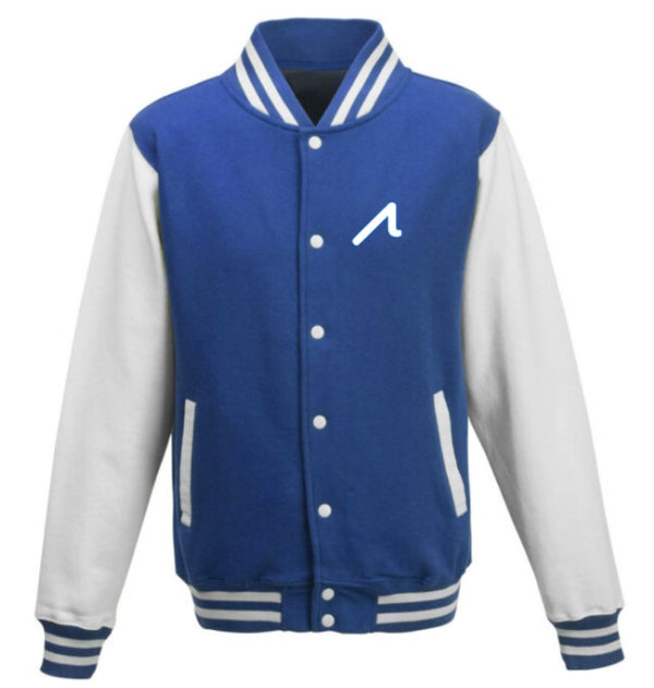 Alpe d’HuZes Kinder Baseballjack blauw/wit met witte opdruk