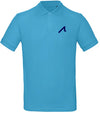 Alpe d’HuZes Unisex polo turquoise met blauwe opdruk