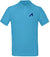Alpe d’HuZes Unisex polo turquoise met blauwe opdruk