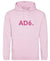 Alpe d’HuZes Unisex hoodie babyroze met roze opdruk