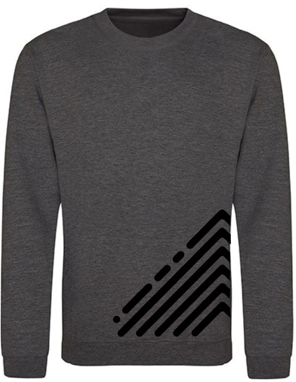 Alpe d’HuZes unisex trui donkergrijs met zwarte opdruk