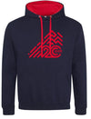 Alpe d’HuZes Unisex hoodie navy met rode opdruk