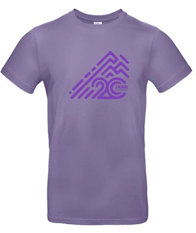 Alpe d’HuZes Unisex T-shirt lila met paarse opdruk