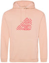 Alpe d’HuZes Unisex hoodie Peach met jubileum opdruk