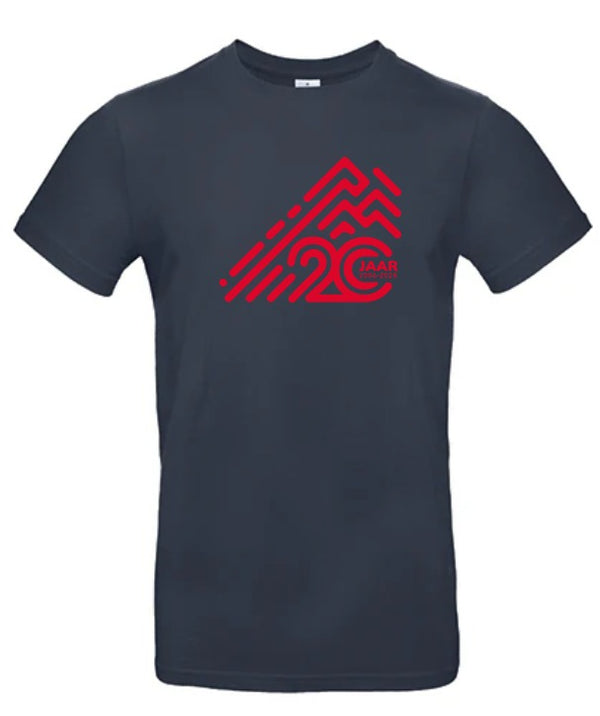 Alpe d’HuZes Unisex t-shirt Navy met jubileum opdruk